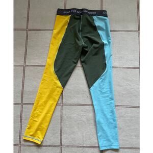 Cotopaxi Haraka Tight Leggings Size Small - Green/yellow/blue